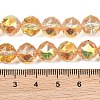 Transparent Electroplate Glass Beads Strands EGLA-N002-34C-B09-3