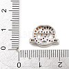 Brass Micro Pave Orange Cubic Zirconia Beads CU-CBAD306-22P-3
