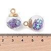 Glass Round Pendants GLAA-P063-01G-13-3