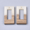 Resin & Walnut Wood Pendants RESI-S358-26G-2