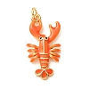 Brass with Enamel Pendants KK-CBA2F11-08B-G02-1