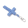 Cross Cotton Threads Pendants Decorations HJEW-TA00398-02-4