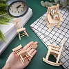 4Pcs 2 Style Natural Pine Wood Home Decorations DJEW-PH0001-09-3