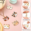 12Pcs 6 Styles Alloy Enamel Pendants ENAM-CJ0003-49-3