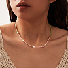 Natural Freshwater Pearl & 925 Sterling Silver Beaded Necklaces for Women NJEW-G154-04G-2