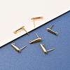 Brass Stud Earring Findings X-KK-F824-003G-4