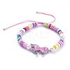 Adjustable Nylon Thread Braided Bead Bracelets BJEW-JB05217-M-2