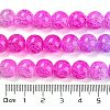 Spray Painted Crackle Glass Beads Strands DGLA-C002-10mm-08-5