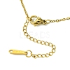 Ion Plating(IP) Rectangle with Initial Letter 304 Stainless Steel Pendant Necklace NJEW-R265-04G-F-4