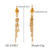 304 Stainless Steel Tassel Stud Dangle Earrings WG6C0B9-02-1