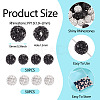 100Pcs 2 Colors Pave Disco Ball Beads RB-TA0001-28-4