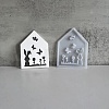 Easter Theme House with Butterfly & Rabbit Pattern DIY Silicone Table Lamp Molds SIMO-G008-01B-1