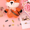 50Pcs 5 Colors Flower Alloy Snap Lock Clasps FIND-GL0002-03-4