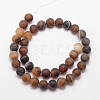Natural Striped Agate/Banded Agate Bead Strands X-G-K166-12-8mm-04-2