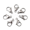 Tarnish Resistant Polished 316 Surgical Stainless Steel Lobster Claw Clasps X-STAS-R072-18A-4