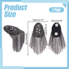 2Pcs Iron Tassel Chain Shoulder Epaulettes DIY-HY0003-62B-2
