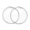 Tarnish Resistant 201 Stainless Steel Hoop Earrings EJEW-F188-24P-E-1
