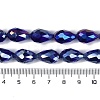 Transparent Electroplate Glass Beads Strands EGLA-N013-T10mm-B07-4