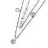 304 Stainless Steel Tiered Necklaces NJEW-O106-01P-2