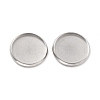 Non-Tarnish 316 Surgical Stainless Steel Cabochon Tray Settings STAS-I187-06D-P-2