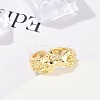 Rack Plating Brass Cuff Rings for Women RJEW-M028-61G-5