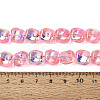 Electroplate Transparent Glass Beads Strands EGLA-N057-02A-06-4