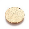 Ion Plating(IP) 304 Stainless Steel Textured Pendants STAS-I098-01-15mm-G-1