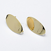 Brass Stud Earring Findings X-KK-F728-27G-NF-1