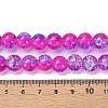 Spray Painted Crackle Glass Beads Strands CCG-Q002-10mm-09-5