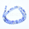 Natural Blue Chalcedony Beads Strands X-G-G765-30-6mm-2