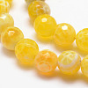 Natural Fire Crackle Agate Bead Strands X-G-K166-07F-10mm-17-3