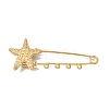Starfish 304 Stainless Steel Safety Pins Brooch Findings SA-CBAB767-06C-G-1