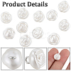 Gorgecraft 50Pcs Plastic Imitation Pearl Shank Buttons FIND-GF0005-57-6