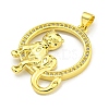 Brass Micro Pave Cubic Zirconia Pendants KK-K354-08B-G-2