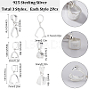 6Pcs 3 Style 925 Sterling Silver Pendants Bails STER-SC0001-29-2