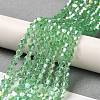 Transparent Electroplate Glass Beads Strands EGLA-A039-T4mm-B24-4