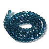 Electroplate Transparent Glass Beads Strands EGLA-A035-T6mm-L12-2
