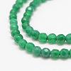 Faceted Natural Green Onyx Agate Beads Strands G-F447-6mm-C12-3