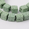 Synthetic Lava Rock Bead Strands G-N0104-8mm-15-1