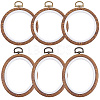 6Pcs 2 Styles Plastic Cross Stitch Embroidery Hoops DIY-CP0012-39-6