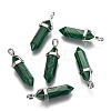 Dyed Synthetic Malachite Pointed Pendants G-F295-03D-1
