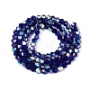 AB Color Plated Transparent Glass Beads Strands GLAA-G127-01-01Q-3