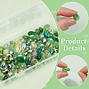 4Bags 2 Styles Transparent Glass Beads  Segmented Multi-color Beads GLAA-PH0003-25A-4