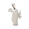 Non-Tarnish 201 Stainless Steel Pendants STAS-D190-06P-1