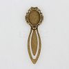 Iron Bookmark Cabochon Settings X-PALLOY-N0084-23AB-NF-1