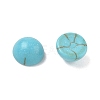 Craft Findings Dyed Synthetic Turquoise Gemstone Flat Back Dome Cabochons TURQ-S266-6mm-01-1