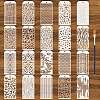 20Pcs 20 Styles PET Hollow Out Drawing Painting Stencils DIY-WH0669-039-1