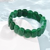 Dyed Natural White Jade Beaded Stretch Bracelets for Unisex G-K303-01K-03-3