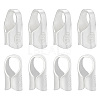 8Pcs Column Sterling Silver Cord Ends STER-BC0004-48A-1