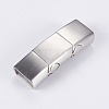Tarnish Resistant 304 Stainless Steel Magnetic Clasps with Glue-in Ends STAS-G163-70P-2